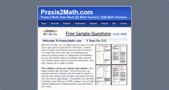 Desktop Screenshot of praxis2math.com