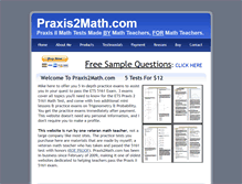 Tablet Screenshot of praxis2math.com